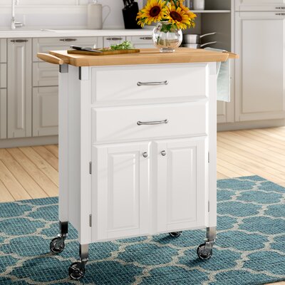 Charlton Home Hamilton 33 75 Wide Rolling Kitchen Cart Reviews   Hamilton 33.75'' Wide Rolling Kitchen Cart 